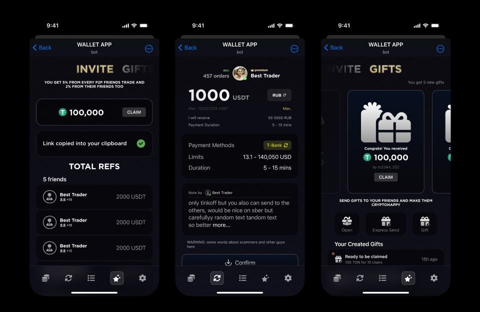 Trade confirmation flow